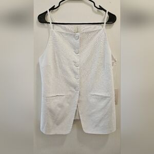 Joie Button Up Linen Blend Top